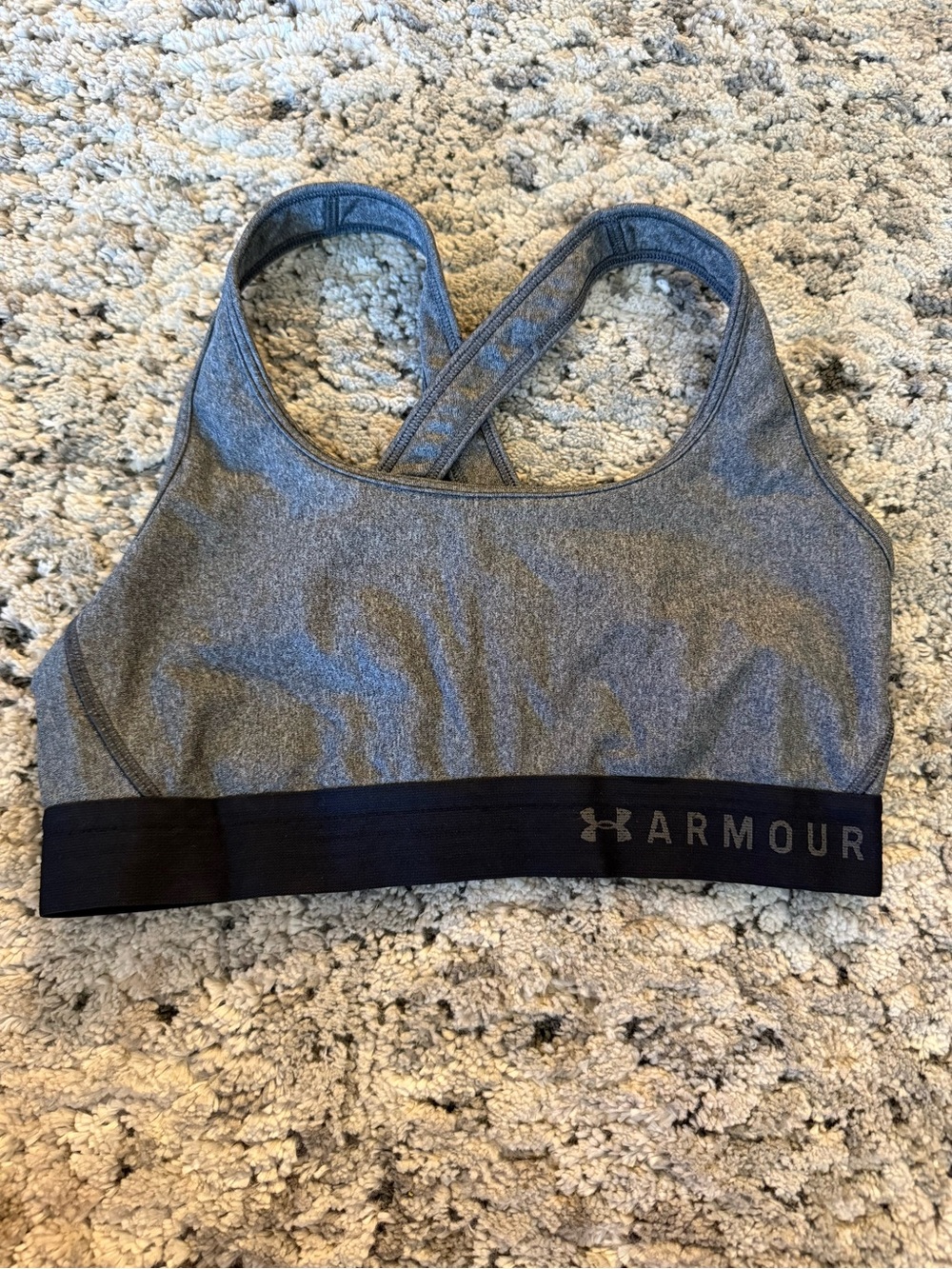 Under Armour Grey Crossback Performance Sports Bra